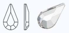 00030/438-15-110/CRYSTAL M.C Pearshape FB камни с термоклеем