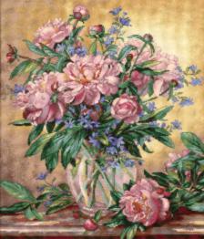 35211 Набір для вишивання хрестом DIMENSIONS Peonies & Canterbury Bells "Піони та дзвоники"