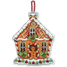 70-08917 Набір для вишивання хрестом DIMENSIONS Gingerbread House Christmas Ornament "Різдвяна прикраса Пряничний будиночок"