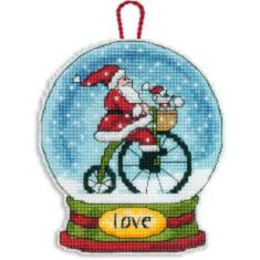 70-08903 Набір для вишивання хрестом DIMENSIONS Love Snowglobe Christmas Ornament "Різдвяна прикраса Снігова куля Любов"