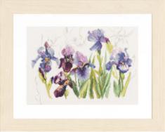PN-0008027 Набір для вишивки хрестом LanArte Triptych Blue Flowers Триптих "Блакитні квіти. Іриси"