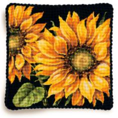 71-20083 Набір для вишивання подушки (гобелен) DIMENSIONS Dramatic Sunflower "Яскравий соняшник"