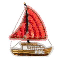 БП-328 Набір для виготовлення брошки Crystal Art  "Багряні вітрила"