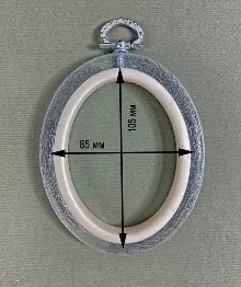 230-6 пяльці-рамка овал. каучукові с підвісом, діаметр 85*105mm,толщина 8mmNurge (перлинні)