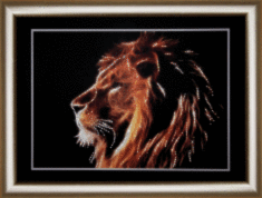 Готова картина стразами КС-146 "Цар звірів"