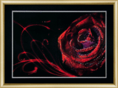 Готова картина стразами КС-151 "Троянда червона"
