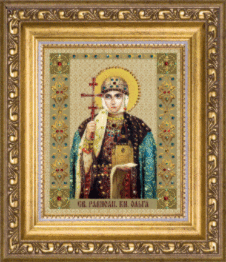 Готовая картина стразами КС-083 "Именная икона святая Ольга"
