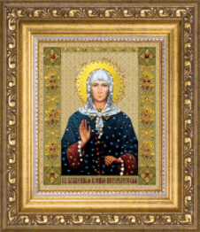 Готовая картина стразами КС-128 "Именная икона святая Ксения" 