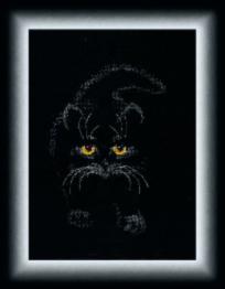 Набір для вишивання хрестиком Чарівна Мить М-142 (351) "Чорний кіт"