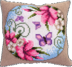 Набор для вышивки подушки крестиком Чарівна Мить РТ-153 "Венок из лилий"  