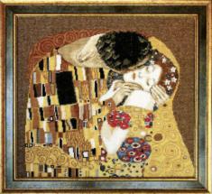 Набір для вишивання Чарівна Мить №411 За мотивами Г. Климта "Поцілунок (фрагмент)"