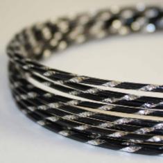 7711 Дріт художній алюмінієвий круглий з насічками, діаметр 2мм, колір №12 чорний