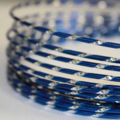 7711 Дріт художній алюмінієвий круглий з насічками, діаметр 2мм, колір №15 синій