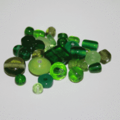1576TDM/Green,4-16 MM,50г.Plain Beads Mix Crystal Art намистини