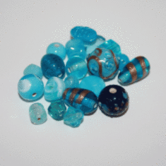133TDM/Turquoise,4-12 MM,50г.Plain/Fancy Mix Crystal Art бусины