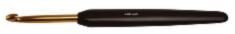 30804 Крючок алюмінієвий з чорною ручкою та золотим наконечником KnitPro, 3.50 мм