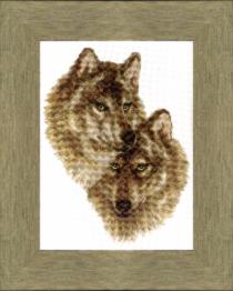 ВТ-058 Набір для вишивання хрестиком Crystal Art "Вовк та вовчиця"
