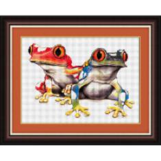 012Т Набір для малювання камінцями (полотно) "Барвисті жаби" LasKo