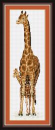 017T Набір для малювання камінцями (полотно) "Жирафи" LasKo