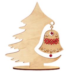 F-043 Набір новорічна прикраса з фанери Чарівна Мить "Святковий передзвін"