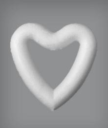 OGHIRCU Пінопластове заготовлення, контурне серце 8 см