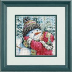 70-08833 Набір для вишивання хрестиком DIMENSIONS A Kiss for Snowman "Поцілунок для сніговика"