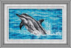023Т Набір для малювання камінцями (полотно) "Дельфін" LasKo