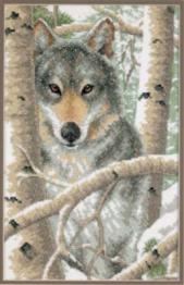 03228 Набір для вишивання хрестом DIMENSIONS Wintry Wolf "Зимовий вовк"