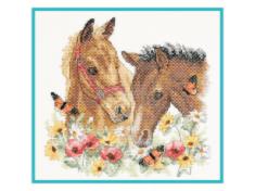 03230 Набор для вышивания крестом DIMENSIONS Horse Friends "Друзья"