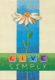 06975 Набір для вишивання хрестом DIMENSIONS Live Simply "Жити просто"