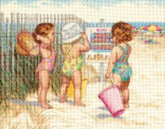 35216 Набір для вишивання хрестом DIMENSIONS Beach Babies "Дівчатка на пляжі"