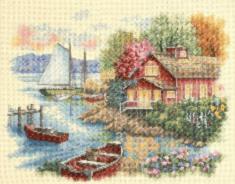 35230 Набір для вишивання хрестом DIMENSIONS Peaceful Lake House "Спокійний будинок біля озера"