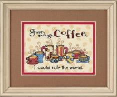 65019 Набор для вышивания крестом DIMENSIONS Enough Coffee "Достаточно кофе"