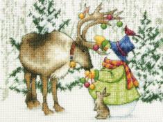 70-08947 Набір для вишивання хрестом DIMENSIONS Ornamental Reindeer "Північний олень"