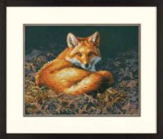 70-35318 Набор для вышивания крестом DIMENSIONS Sunlit fox "Лиса, освещенная солнцем"