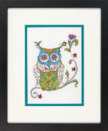 70-65163 Набір для вишивання хрестом DIMENSIONS Bloowing owl "Квітуча сова"
