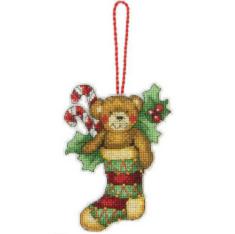 70-08894 Набір для вишивання хрестом DIMENSIONS Bear Christmas Ornament "Різдвяна прикраса Ведмідь"