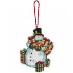 70-08896 Набір для вишивання хрестом DIMENSIONS Snowman Christmas Ornament "Різдвяна прикраса Сніговик"