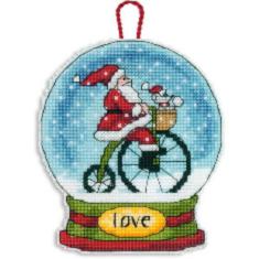 70-08903 Набор для вышивания крестом DIMENSIONS Love Snowglobe Christmas Ornament "Рождественское украшение - Снежный шар Любовь"