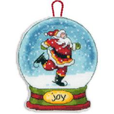 70-08905 Набір для вишивання крестом DIMENSIONS Joy Snowglobe Christmas Ornament "Різдвяна прикраса - Сніжна куля Радість"