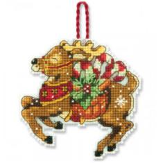 70-08916 Набір для вишивання хрестом DIMENSIONS Reindeer Christmas Ornament "Різдвяна прикраса Північний олень"