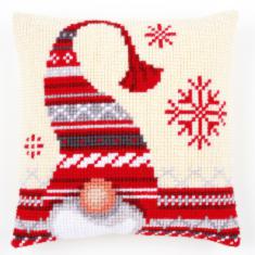 PN-0156877 Набір для вишивання хрестом (подушка) Vervaco Christmas Elf "Різдвяні гноми"