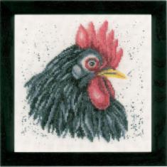 PN-0157489 Набор для вышивки крестом LanArte Black Chicken "Черная курица"
