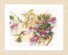 PN-0165379 Набір для вишивки хрестом LanArte Colibri and Flowers "Колібрі та квіти"