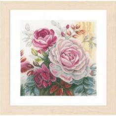 PN-0165376 Набір для вишивки хрестом LanArte Pink Rose "Рожева троянда"