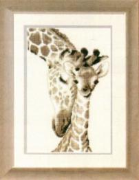 PN-0012183 Набір для вишивання хрестом Vervaco Giraffe Family "Жирафи: мама та малюк"