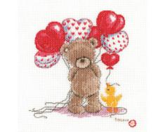 PN-0143713 Набір для вишивання хрестом Vervaco Lovely Balloons "Милі повітряні кулі"