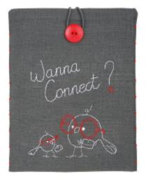 PN-0156717 Набір для вишивання гладдю Vervaco Чохол для планшета "Wanna Connect?"