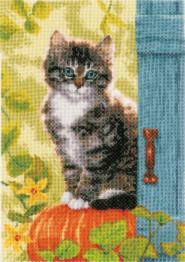 PN-0158303 Набір для вишивання хрестом Vervaco Cat & Pumpkin "Кіт та гарбуз"
