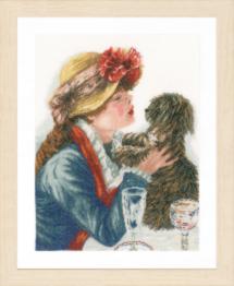 PN-0168607 Набір для вишивки хрестом LanArte Girl & Dog "Дівчина та собака"